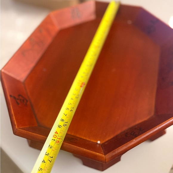 Hexagonal Wooden Stackable serving Trays - Picture 3 of 5